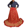 Sanskriti New Red 100% Pure Silk Long Lehenga Hand Embroidery Zardozi Unstitched