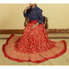 Sanskriti New Red 100% Pure Silk Long Lehenga Hand Embroidery Zardozi Unstitched