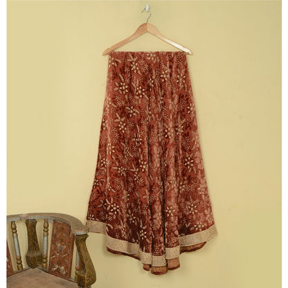 Sanskriti Vintage DarkRed Lehenga Pure Georgette HandEmbroidery Zardozi Unstitch