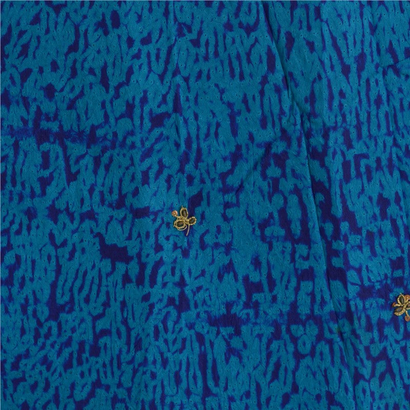 Sanskriti Vintage Blue Stitched Lehenga Silk Abstract Tie-Dye Hand Beaded Dabka