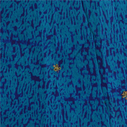 Sanskriti Vintage Blue Stitched Lehenga Silk Abstract Tie-Dye Hand Beaded Dabka