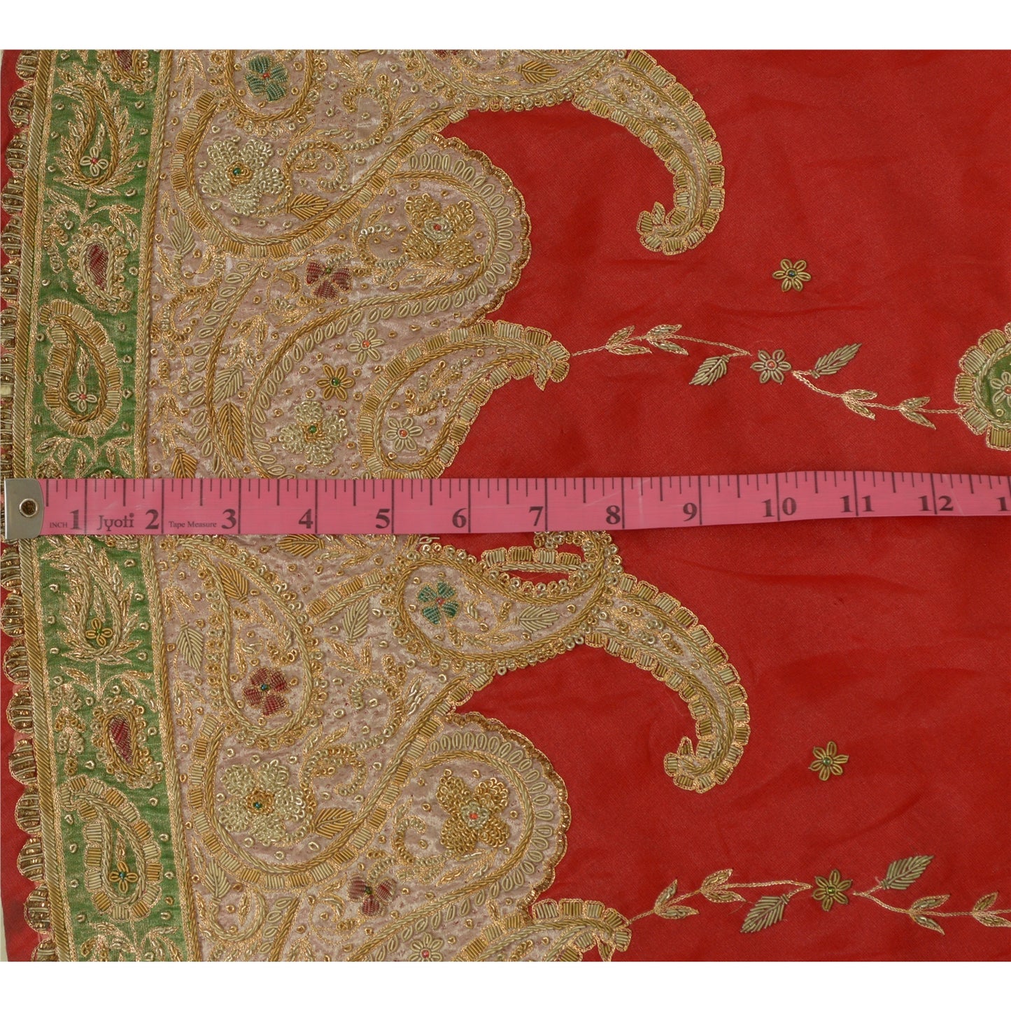Sanskriti Vintage Red Art Silk Stitched Lehenga Hand Embroidery Zardozi Wedding