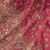 Sanskriti Vintage Pink Georgette Unstitch Lehenga Hand Embroidery Zardozi Stones