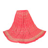 Sanskriti Vintage Pink Georgette Unstitch Lehenga Hand Embroidery Zardozi Stones