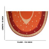Sanskriti Vintage Orange Art Silk Unstitched Lehenga Hand Embroidered Zardozi