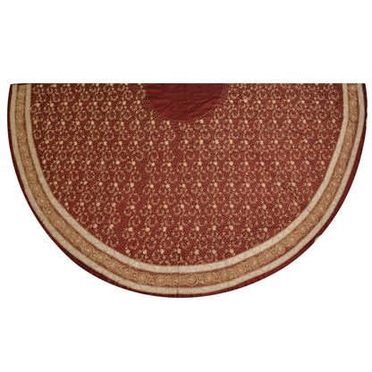 Sanskriti Vintage Maroon Art Silk Unstitched Lehenga Hand Embroidered Zardozi