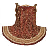 Sanskriti Vintage Maroon Art Silk Unstitched Lehenga Hand Embroidered Zardozi