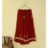 Sanskriti Vintage Maroon Georgette Unstitched Lehenga Hand Embroidered Zardozi