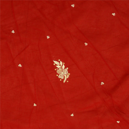 Sanskriti Vintage Maroon Georgette Unstitched Lehenga Hand Embroidered Zardozi