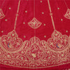 Sanskriti Vintage Pink 100% Pure Silk Unstitched Lehenga Hand Embroidery Zardozi