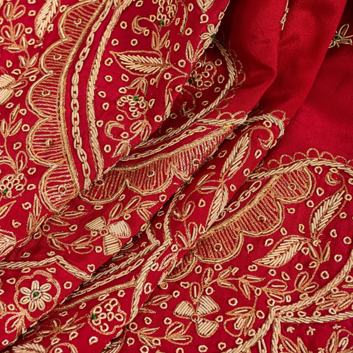 Sanskriti Vintage Pink 100% Pure Silk Unstitched Lehenga Hand Embroidery Zardozi