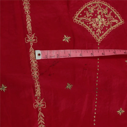 Sanskriti Vintage Pink 100% Pure Silk Unstitched Lehenga Hand Embroidery Zardozi