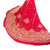 Sanskriti Vintage Pink 100% Pure Silk Unstitched Lehenga Hand Embroidery Zardozi