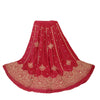 Sanskriti Vintage Pink 100% Pure Silk Unstitched Lehenga Hand Embroidery Zardozi