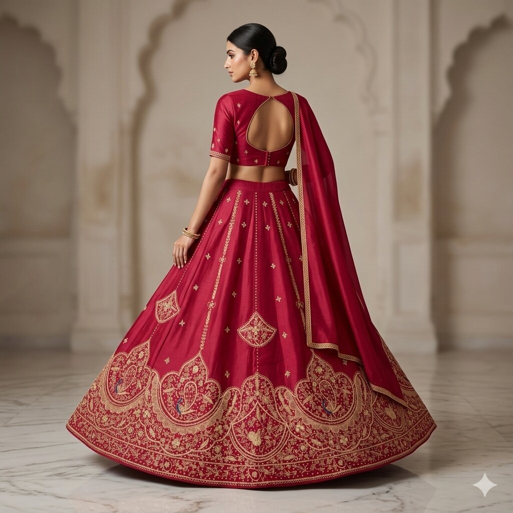 Sanskriti Vintage Pink 100% Pure Silk Unstitched Lehenga Hand Embroidery Zardozi