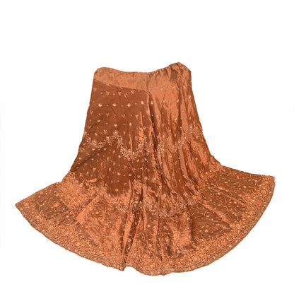 Sanskriti Vintage Orange Pure Silk Stitched Lehenga Hand Embroidery Zardozi
