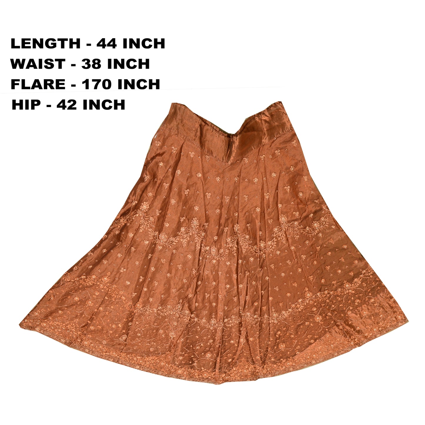 Sanskriti Vintage Orange Pure Silk Stitched Lehenga Hand Embroidery Zardozi