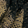 Sanskriti Vintage Black 100%Pure Silk Unstitched Lehenga Hand Embroidery Zardozi