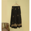 Sanskriti Vintage Black 100%Pure Silk Unstitched Lehenga Hand Embroidery Zardozi
