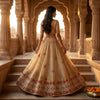 Sanskriti Vintage Golden Pure Silk Stitched Lehenga Hand Embroidered Zardozi