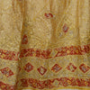 Sanskriti Vintage Golden Pure Silk Stitched Lehenga Hand Embroidered Zardozi