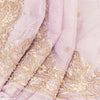 Sanskriti Vintage Pink Net Unstitched Lehenga Hand Embroidered Zardozi Dabka