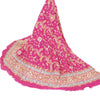 Sanskriti Vintage Pink Georgette Unstitched Lehenga Hand Embroidered Stones Zari