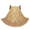Sanskriti Vintage Golden-Beige Pure Silk Unstitched Lehenga Hand Embroidered