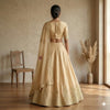 Sanskriti Vintage Golden Beige Art Silk Stitched Lehenga Hand Embroidery Zardozi
