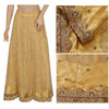 Sanskriti Vintage Golden Net Stitched Lehenga IndiaHand Embroidery Zardozi Dabka