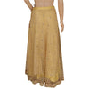 Sanskriti Vintage Golden Net Stitched Lehenga IndiaHand Embroidery Zardozi Dabka