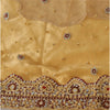 Sanskriti Vintage Golden Net Stitched Lehenga IndiaHand Embroidery Zardozi Dabka