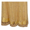 Sanskriti Vintage Golden Net Stitched Lehenga IndiaHand Embroidery Zardozi Dabka