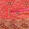 Sanskriti Vintage Peach Georgette Unstitch Lehenga Hand Embroidery Zardozi Stone