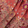 Sanskriti Vintage Peach Georgette Unstitch Lehenga Hand Embroidery Zardozi Stone