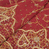 Sanskriti Vintage Red Georgette Unstitched Lehenga Hand Embroidery Zardozi Dabka