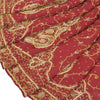 Sanskriti Vintage Red Georgette Unstitched Lehenga Hand Embroidery Zardozi Dabka