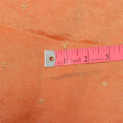 Sanskriti Vintage Orange Pure Silk Unstitched Lehenga Hand Embroidered Zardozi