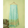 Sanskriti Vintage Blue-Green Art Silk Unstitched Lehenga Hand Embroidery Zardozi