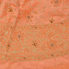 Sanskriti Vintage Peach Pure Silk Unstitched Lehenga Hand Embroidered Zardozi