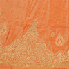 Sanskriti Vintage Peach Pure Silk Unstitched Lehenga Hand Embroidered Zardozi