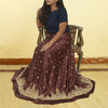 Sanskriti Vintage Maroon Art Silk Unstitched Lehenga Hand Embroidered Zardozi