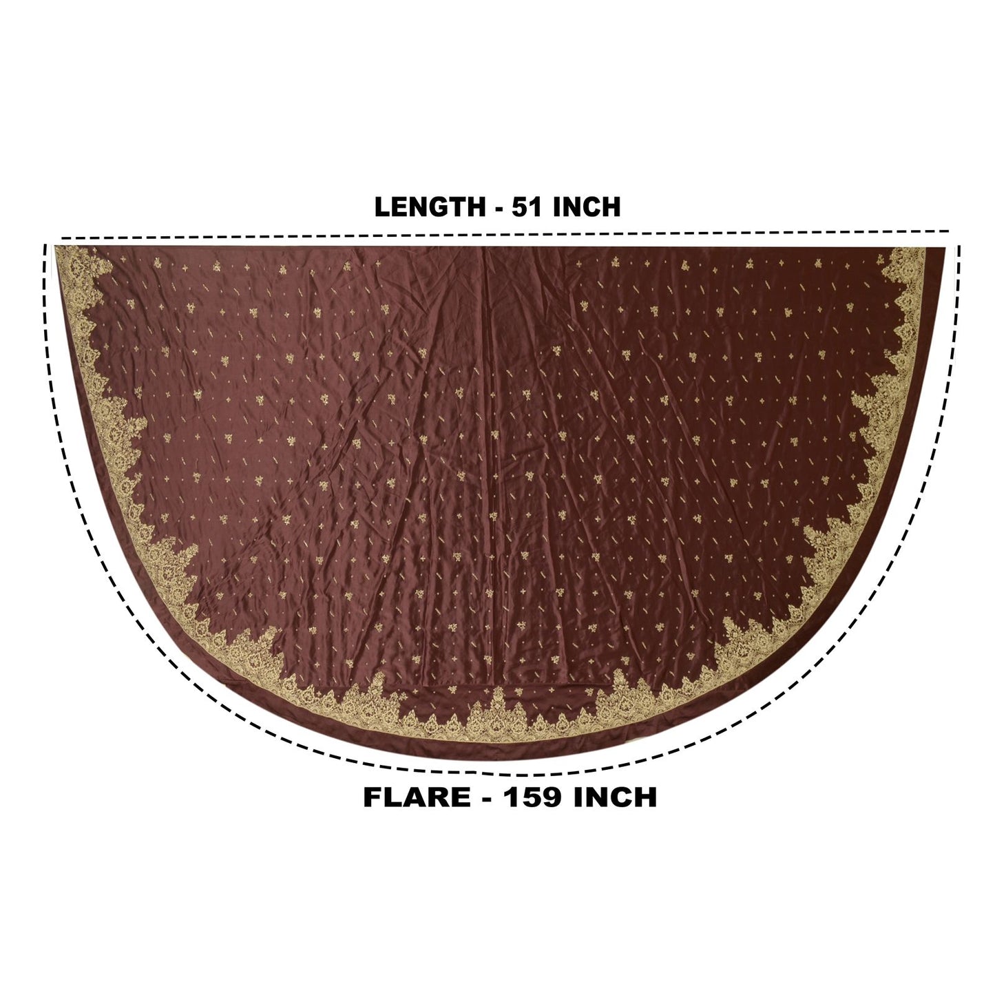 Sanskriti Vintage Maroon Art Silk Unstitched Lehenga Hand Embroidered Zardozi