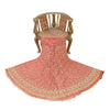 Sanskriti Vintage Red Net Unstitched Lehenga Hand Embroidered Zardozi Zari Dabka