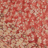 Sanskriti Vintage Red Net Unstitched Lehenga Hand Embroidered Zardozi Zari Dabka