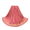 Sanskriti Vintage Pink Artificial Silk Unstitch Lehenga Hand Embroidered Zardozi