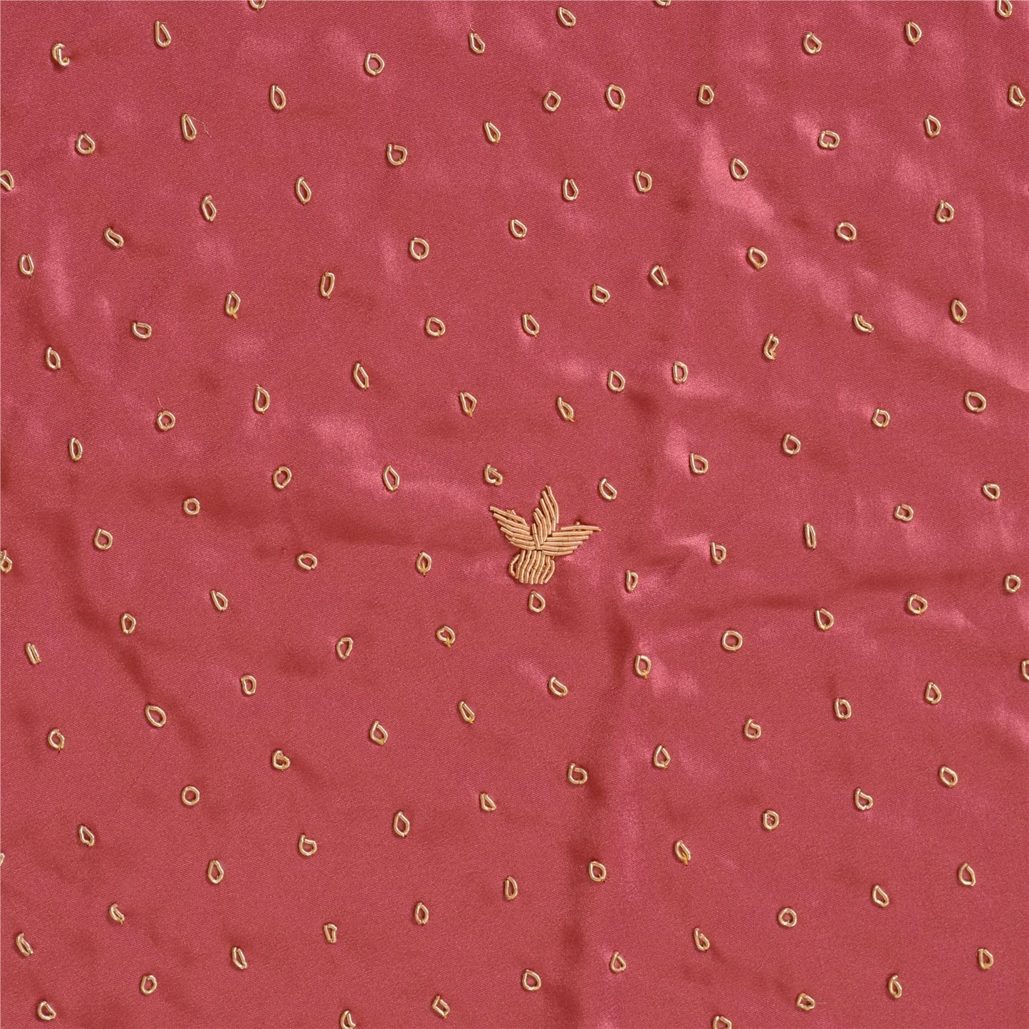 Sanskriti Vintage Pink Artificial Silk Unstitch Lehenga Hand Embroidered Zardozi