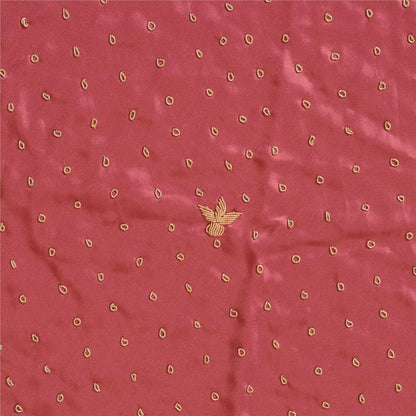 Sanskriti Vintage Pink Artificial Silk Unstitch Lehenga Hand Embroidered Zardozi
