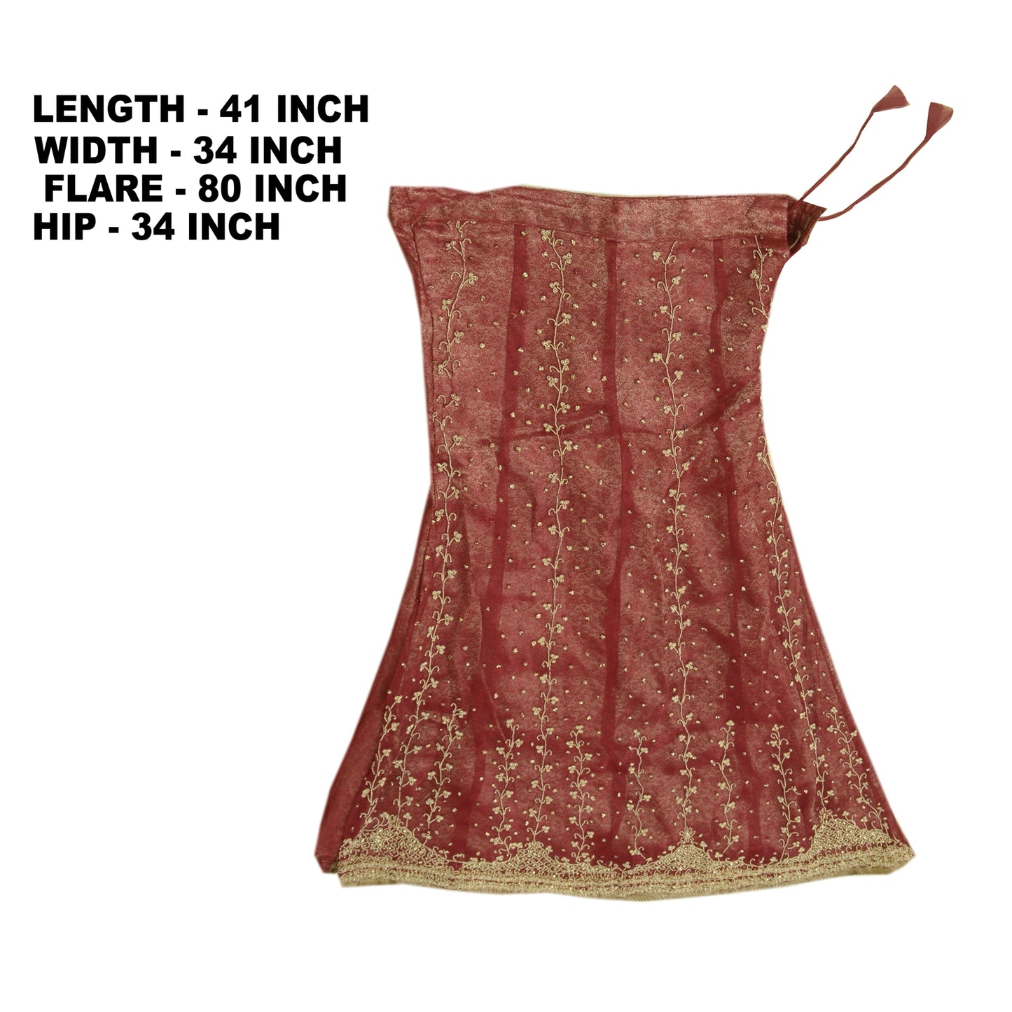 Sanskriti Vintage Red Net Stitched Lehenga Hand Embroidery Dabka Beaded Bridal