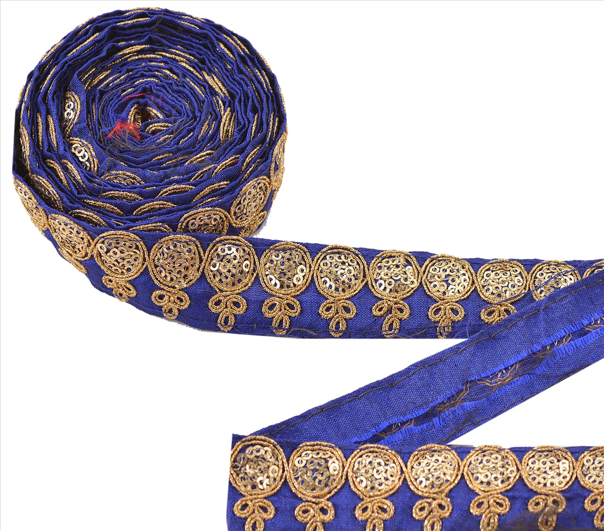 Sanskriti Broderet Kjole Indisk Kant 1 Yard Kant Bånd Håndværk Blonde Pailletter